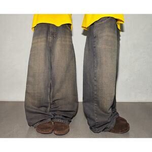Y2k Rb Vintage BAGGY denim Mens jeans Size 42x31 skater Wide Leg